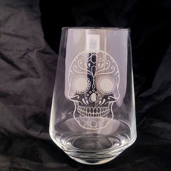 Día de los Muertos ~ Day of the Dead Wine Glass - Picture 7 of 7